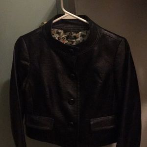 Black nylon|cotton w beautiful butterfly cotton pattern inside.  INCREDIBLE!!!!